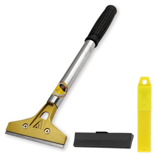 Rascador de Pintura, Industry Rasquetas, Eliminador de Papel Pintado con 10 Cuchillas, Raspador de Vidrio con Agarre Suave, Incluye Rascador de Papel Pintado, para Ventana de Vidrio