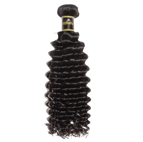 Belle Air Beaute Cabello brasileño rizado profundo, cabello rizado, paquete de 1 paquete, extensiones de cabello humano rizado grado 10A, 3.53