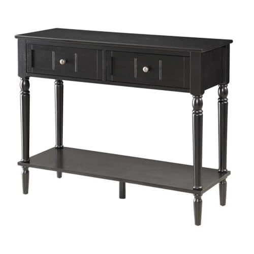 French Country 2 Drawer Hall Table with Shelf