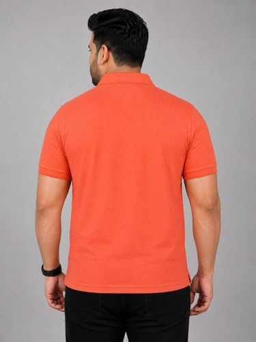 Image of INKKR Plus Size Solid Men's Polo Neck T-Shirt