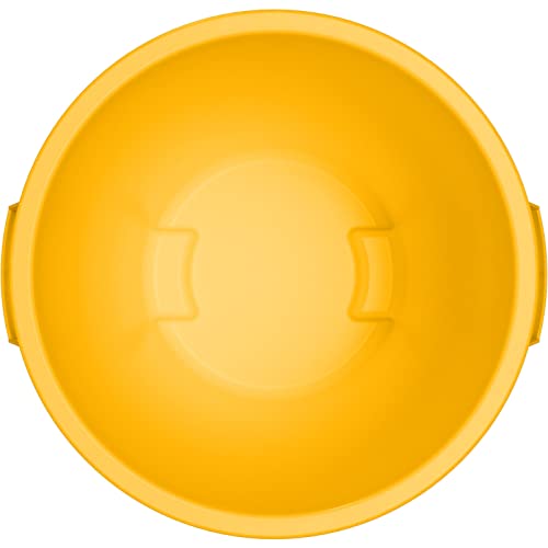 Image of SPARTA Bronco Waste Container Trash Container, Round Trash Bin for Disposal, 10 Gallons, Yellow, (Pack of 6)