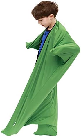 SANHO Sensory body sock, Medium, 6-9 years old, 47''HX27''W, Good for Height:41"-51",Suitable for Autism & Sensory Processing Disorders,Updated Version,Green