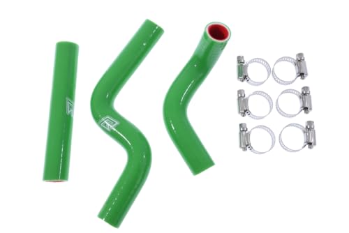 Kit durite radiateur Kawasaki KX 100 en silicone renforcé finition vert premium