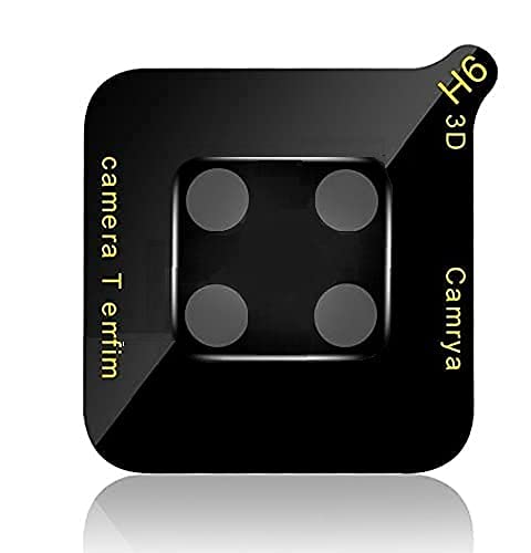 Image of Black Camera Lens Tempered Glass Compatible with Oppo F17 Pro [Anti-Scratch Bubble-Free 9H Hardness Full Camera Lens Protector Tempered Glass-Black