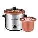 VitaClay VS7600-2C 2-in-1 Yogurt Maker and Personal Slow Cooker in Clay, Stainless Steel