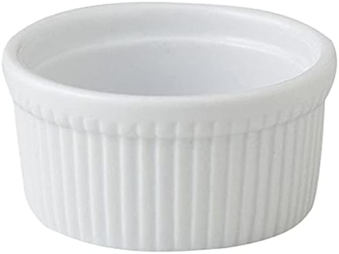Meister White 4" Souffle, Set of 5, 3.8 x 1.8 inches (9.7 x 4.5 cm), 6.5 oz (185 g), Pie Dish, Hotel, Restaurant, Cafe, Western, Restaurant, Commercial Use,