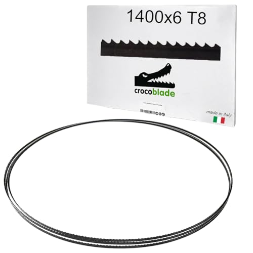 Fraiser CrocoBlade – 3er Set Bandsägeblätter 1400 x 6 x 0,65 mm – für Holz und Holzwerkstoffe – professioneller Ersatz für Bandsägen TC-SB 200, HBS30, HBS25, PBS 350 – TPI 8