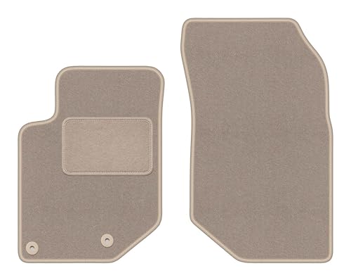 Alfombrillas de alfombra beige y terciopelo premium para el coche Opel Corsa F