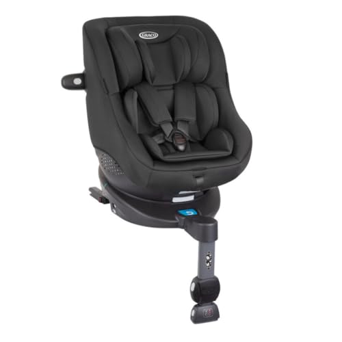 Graco Turn2Me™ i-Size R129, 360° draaibare reboarder met ISOFIX, autostoel voor kinderen van 0-4 jaar (40-105 cm), 5-punts gordel en ligpositie, zwart, midnight
