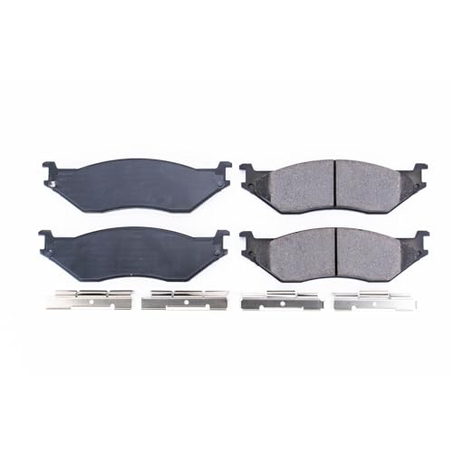 Image of PowerStop Front Brake Pads for Ford E-550 Econoline Super Duty 2002 |E-550 Super Duty 2003 |F-450 Super Duty 1999-04 - Z17 Ceramic Brake Pads with Installation Hardware, 17-777
