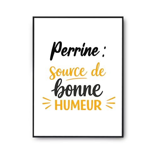Affiche Perrine source de bonne humeur pour offrir un sourire au quotidien