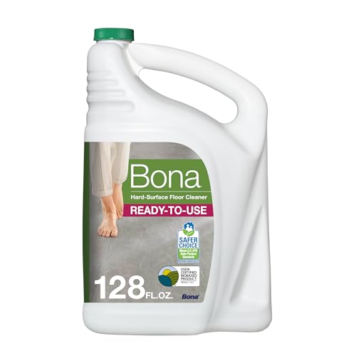 Bona Multi-Surface Floor Cleaner Refill - 128 fl oz - Unscented - Refill for Bona Spray Mops and Spray Bottles - Residue-Free Floor Cleaning Solution for Stone, Tile, Laminate, and Vinyl Floors