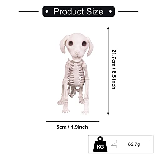 Molezu Halloween Skeleton Decoration Dog/Cat, Plastic Puppy/Kitty Skeleton Animal Yard Décor Reaper Bones Animals Ceepy Props For Party (Dog) #TOP4