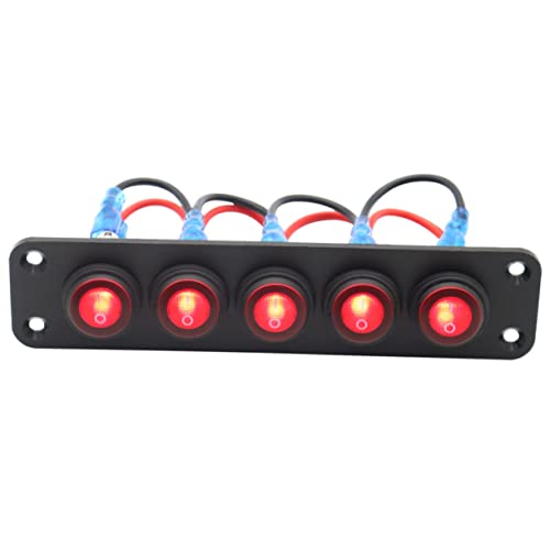 PRETYZOOM Boat Rocker Switch Panel 12v Marine Toggle Switch Cover for Car Accessories