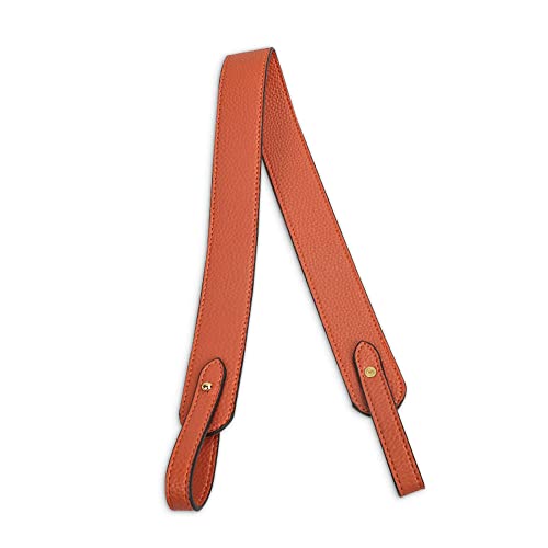 Maroquinerie DIY avec sangle de sac cuir pleine fleur orange cloutée 67cm