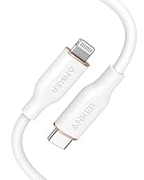 Anker PowerLine Ⅲ Flow USB-C & ライトニング ケーブル MFi認証 PD対応 シリコン素材採用 iPhone 12 / 12 mini / 12 Pro / 12 Pro Max / 11 各種対応 (0.9m クラウドホワイト)