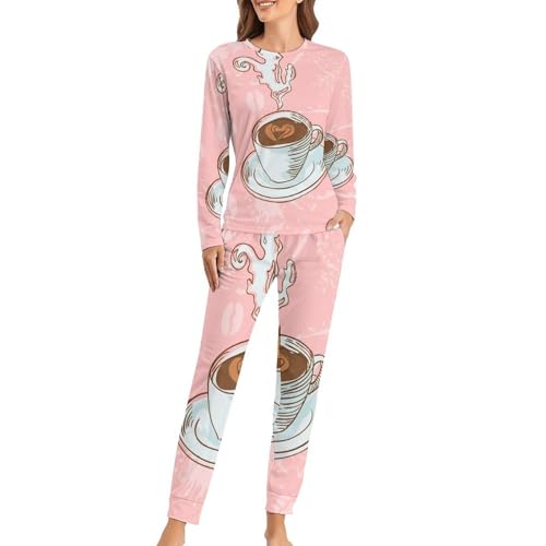 Ensemble de pyjama femme haut de gamme en coton couleur café de qualité supérieure