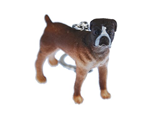 Miniblings Boxer Schlüsselanhänger Hund Haushund Haustier - Handmade Modeschmuck I I Anhänger Schlüsselring Schlüsselband Keyring