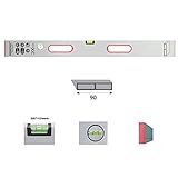 [page_title]-DEWEPRO Alu Richtlatte - Setzlatte - Aluminium Abziehlatte mit 2 Libellen und 2 Handgriffe - Länge:200cm / 2m