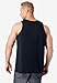KingSize Men's Big & Tall Shrink-Less Lightweight Tank - 6XL, Black