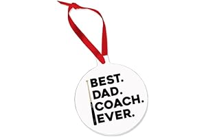 Best Dad Christmas Coach Baseball-Themed Hanging Ornament