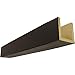 Ekena Millwork BMRS3C0100X040X192NS 3-Sided (U Rough Sawn Endurathane Faux Wood Ceiling Beam, 10"W x 4"H x 16