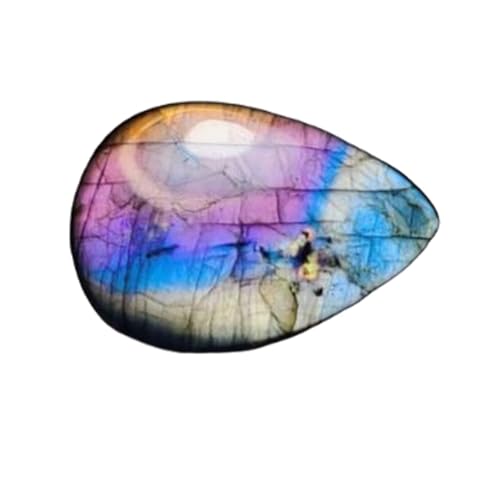 Cabochon poire labradorite naturelle 46mm dos plat pour réussir tous vos sertissages