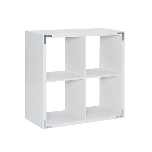 Linon Lane Four Cubby Wood Storage Cabinet In White #TOP5