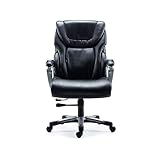 Staples 2715730 Denaly Bonded Leather Big & Tall Managers Chair Black
