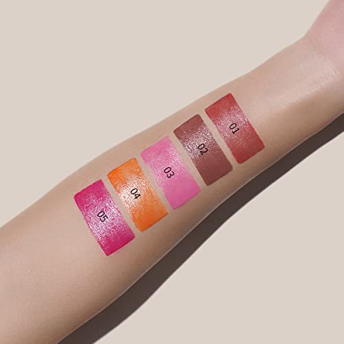 Lacomchir Moisturizing Shine Lipstick Creamy Finish Hydrating High Pigment Lip Makeup With Rose Oil Cruelty Free Oil Free Gluten Free -05 #TOP2