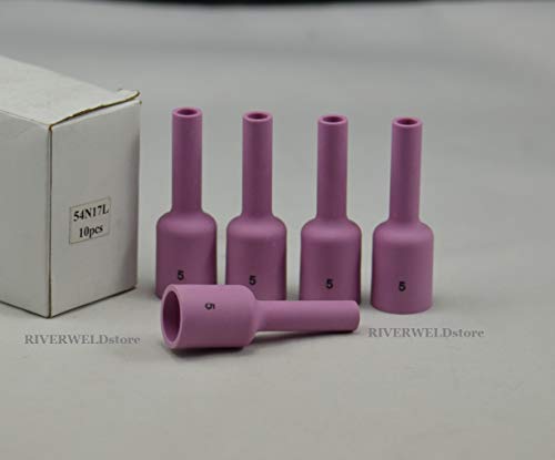 Image of RIVERWELD TIG Gas Lens Alumina Nozzles 54N17L #5L 5 /16 inch 8.0mm 10pcs