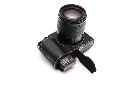 Demi-housse caméra Panasonic GX9 GX7 III cuir noir pour la photo de rue