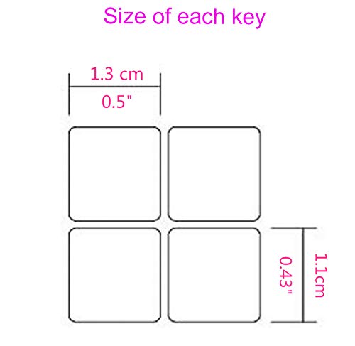 Russian Keyboard Sticker with Yellow Lettering on Black Background for Universal Computer, Laptop, Desktop, PC, Notebook Keyboard [2PCS]