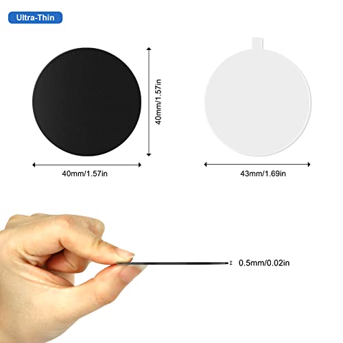 Set di 4 piastre metalliche autoadesive con