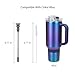 KLOWOAH Replacement Straws Compatible With Cirkul 40oz Stainless Steel Tumbler,4 Pack with 1 Brush (Grey for 40oz)