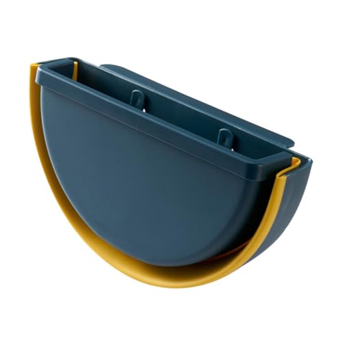 Bote de basura plegable para pared azul oscuro