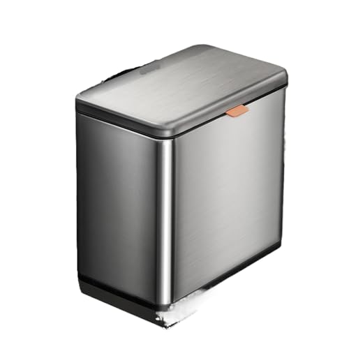 Caneca de basura de cocina para pared, acero inoxidable
