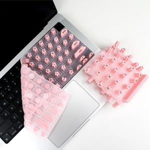Protector de teclado para uñas largas HRH silicona compatible MacBook Pro 13 miniatura 2