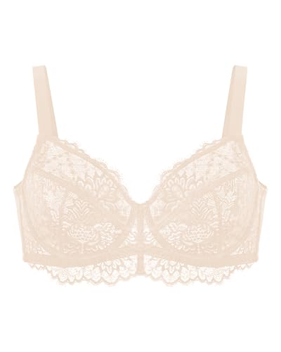 Image of HSIA Minimizer Bra for Women - Plus Size Full Coverage Lace Bra with Underwire, Non Padded