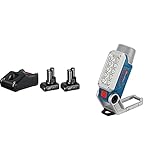 Bosch Professional 12V System Akku Starter-Set 2x GBA 12V 6.0 Ah Akku & Schnellladegerät GAL 12V-40 & 12V System Akku LED-Lampe GLI 12V-330 (330 Lumen, 180 min/Ah, ohne Akkus und Ladegerät, im Karton)