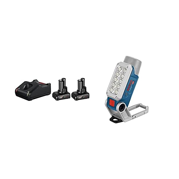 Bosch Professional 12V System Akku Starter-Set 2x GBA 12V 6.0 Ah Akku & Schnellladegerät GAL 12V-40 & 12V System Akku…