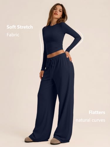 Image of Trendy Queen Women's 2 Piece 2026 Fall Fashion Lounge Set with Pockets
