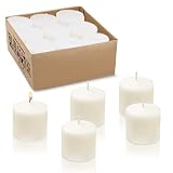 Mi Ka YIa 8 Hour Ivory Votive Candles for Weddings Party Spa & Emergency, Set of 9 Unscented Bulk Ca