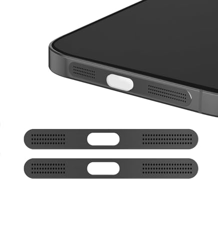 Image of Dustproof Speaker Cover Compatible for iPhone 17, iPhone 17 Air (Black)