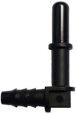 Conector rápido de combustível DYNAPEX 5/16" com espigão e tubo macho Bundy, cotovelo 90° – 1 unidade