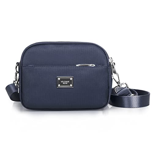 VOLGANIK ROCK Umhängetasche Klein aus Nylon für Damen & Herren Umhängetasche Damen Klein Umhängetasche Herren mit den vielen Fächern Handy Schultertasche Handtaschen Damen Klein für den Alltag Cover