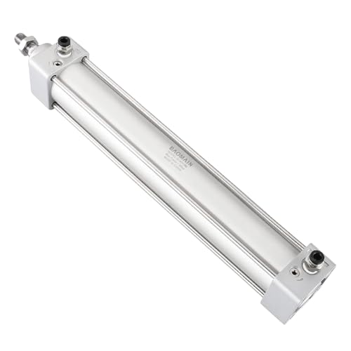 Baomain Druckluftzylinder SC 40 x 300 PT 1/4, Bohrung: 40 mm, Hub 300 mm, Kolbenstange geschraubt Dual Action 1 MPa