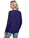 WIHOLL Fall Sweaters for Women Trendy Womens Tops Casual Long Sleeve Shirts Crewneck School Outfits for Teachers Fashion Maternity Clothes Winter Clothing Blue L