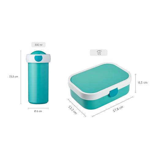 Mepal - Lunch-Set Campus - Lunch-Set für Kinder mit Verschlussbecher & Lunch Box - Lunch-Set für die Schule oder Unterwegs - Spülmaschinenfest & BPA-frei - 300 ml + 750 ml - Paw Patrol Pups