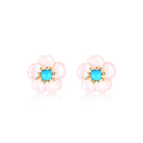 Boucles d'oreilles fleur en argent 925, le cadeau rétro idéal